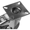 Set 4 roti pivotante industriale cu frana, rotire 360°, argintiu si gri