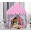 Cort de joaca pentru fetite cu lumini LED incluse, tip casa, cu ferestre, interior / exterior, 130 x 100 x 115 cm, Roz