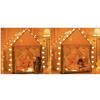 Cort de joaca pentru fetite cu lumini LED incluse, tip casa, cu ferestre, interior / exterior, 130 x 100 x 115 cm, Roz