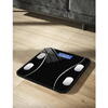 Cantar corporal inteligent, cu diagnostic si termometru, USB, Bluetooth, App pentru fitness, din sticla securizata, LCD, negru