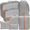 Set 7 Genti Organizatoare Bagaj, Pentru Calatorii, Drumetii, Camping