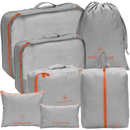 Set 7 Genti Organizatoare Bagaj, Pentru Calatorii, Drumetii, Camping
