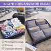 Set 6 genti pentru organizare bagaj, Poliester, Impermeabil