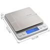 Cantar electronic de bucatarie, Digital Scale, Professional, Inalta precizie, 2000gr, Diviziune 0.1gr, Argintiu