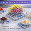 Cantar electronic de bucatarie, Digital Scale, Professional, Inalta precizie, 2000gr, Diviziune 0.1gr, Argintiu