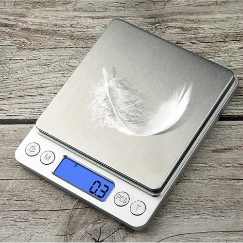 Cantar electronic de bucatarie, Digital Scale, Professional, Inalta precizie, 2000gr, Diviziune 0.1gr, Argintiu