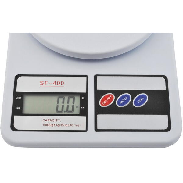 Cantar digital de bucatarie SF-400, diviziune 1g, functie Tara, maxim 10 kg