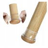Set 4 protectii picioare mobilier, Anti-derapante, Silicon, Transparente, Rotunde