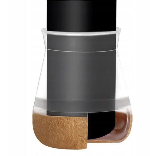 Set 4 protectii picioare mobilier, Anti-derapante, Silicon, Transparente, Rotunde
