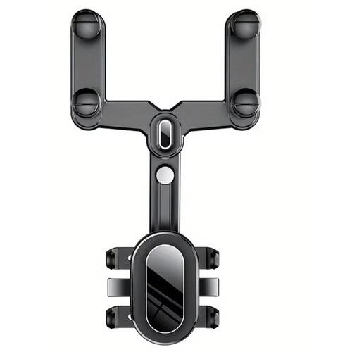 Suport pentru telefon, montare pe oglinda retrovizoare, rotativ la 360 grade, reglare inaltime si latime