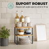 Set 2 Rafturi, Extensibile, Multifunctionale, Diverse Moduri De Aranjare Pentru Bucatarie, Birou, Baie, Bambus/Otel