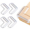 Set 12 Protectie de colt din silicon, transparent, 4x4cm