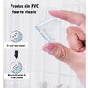 Set 12 Protectie de colt din silicon, transparent, 4x4cm