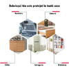 Set 12 Protectie de colt din silicon, transparent, 4x4cm