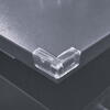 Set 12 Protectie de colt din silicon, transparent, 4x4cm