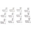 Set 12 Protectie de colt din silicon, transparent, 4x4cm