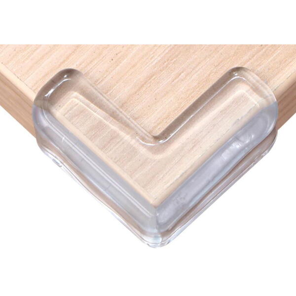 Set 12 Protectie de colt din silicon, transparent, 4x4cm