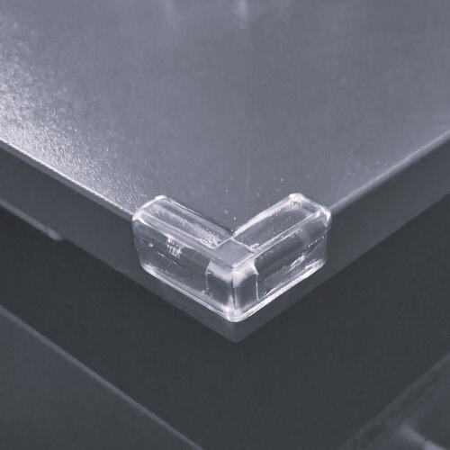 Set 12 Protectie de colt din silicon, transparent, 4x4cm
