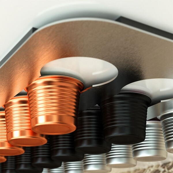Suport pentru 20 Capsule Nespresso, Montare Adeziv 3M Inclus