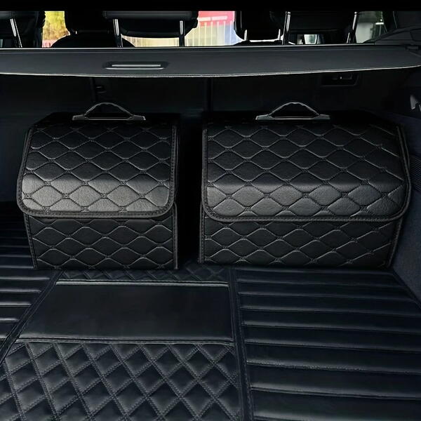 Organizator de portbagaj auto, Cutie depozitare Pliabila cu Maner 40x30x30cm