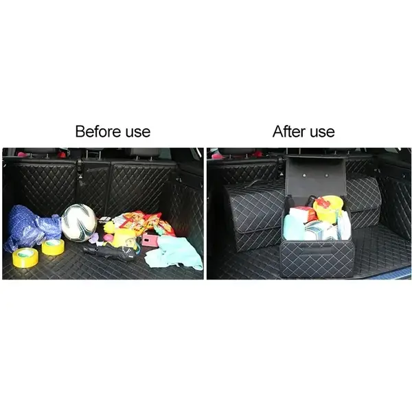 Organizator de portbagaj auto, Cutie depozitare Pliabila cu Maner 40x30x30cm