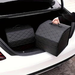Organizator de portbagaj auto, Cutie depozitare Pliabila cu Maner 40x30x30cm