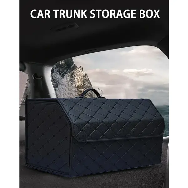 Organizator de portbagaj auto, Cutie depozitare Pliabila cu Maner 55x30x30cm