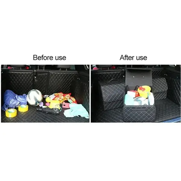 Organizator de portbagaj auto, Cutie depozitare Pliabila cu Maner 55x30x30cm