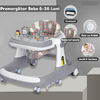 Premergator Reglabil pentru Bebelusi cu Varsta intre 6-36 Luni, Antemergator, Spatar Ergonomic, Pliabil cu 3 Jucarii, Material Respirabil, Greutatea Maxima Suportata 30 kg, Gri