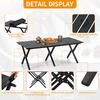 Masa pliabila pentru camping si gradina, PVC, Picioare Aluminiu, Husa Inclusa, 120x60 CM