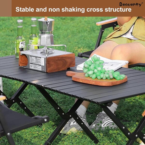Masa pliabila pentru camping si gradina, PVC, Picioare Aluminiu, Husa Inclusa, 120x60 CM
