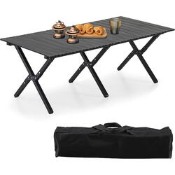 Masa pliabila pentru camping si gradina, PVC, Picioare Aluminiu, Husa Inclusa, 120x60 CM