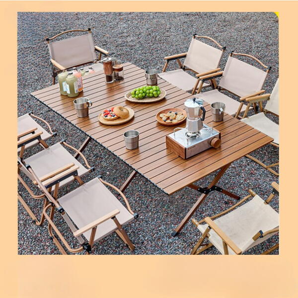 Masa pliabila pentru camping si gradina, PVC, Picioare Aluminiu, Husa Inclusa, 150x60 CM
