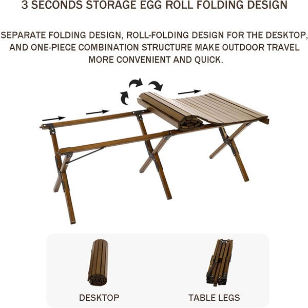 Masa pliabila pentru camping si gradina, PVC, Picioare Aluminiu, Husa Inclusa, 150x60 CM