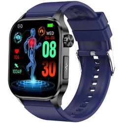 SmartWatch cu Senzor Glucometru, EKG, Temperatura Corporala, Compozitia Sangelui, Acid Uric, Colesterol, Metabolism, Grasimea din Corp, Apel Bluetooth, Numar SOS S852