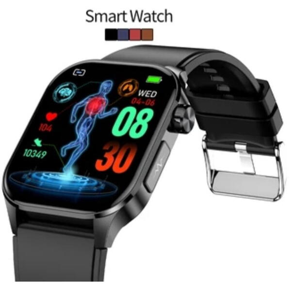SmartWatch cu Senzor Glucometru, EKG, Temperatura Corporala, Compozitia Sangelui, Acid Uric, Colesterol, Metabolism, Grasimea din Corp, Apel Bluetooth, Numar SOS S853