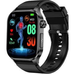 SmartWatch cu Senzor Glucometru, EKG, Temperatura Corporala, Compozitia Sangelui, Acid Uric, Colesterol, Metabolism, Grasimea din Corp, Apel Bluetooth, Numar SOS S853