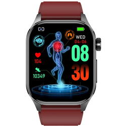 SmartWatch cu Senzor Glucometru, EKG, Temperatura Corporala, Compozitia Sangelui, Acid Uric, Colesterol, Metabolism, Grasimea din Corp, Apel Bluetooth, Numar SOS S854