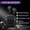 Casti Bluetooth 5.4, Baterie Statie 200mAh, StandBy 150H, Touch pe Casti, Respingere/Raspundere Apel VTS-200, Negru