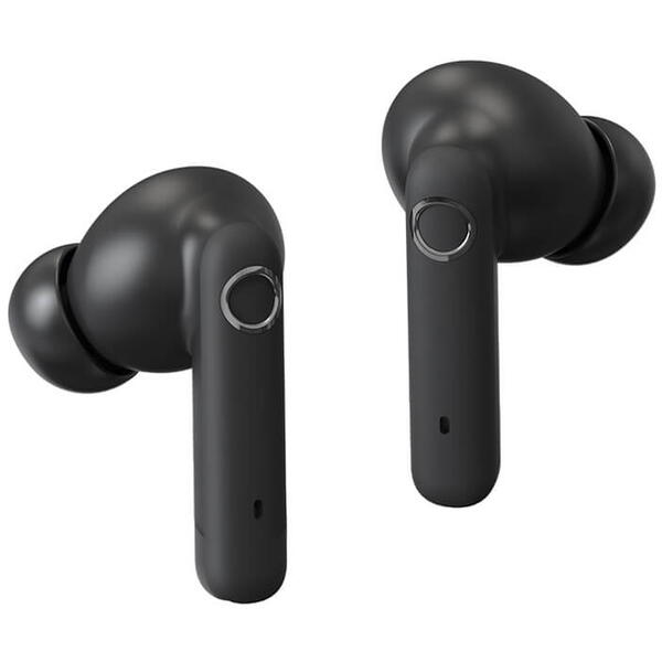 Casti Bluetooth 5.4, Baterie Statie 200mAh, StandBy 150H, Touch pe Casti, Respingere/Raspundere Apel VTS-200, Negru