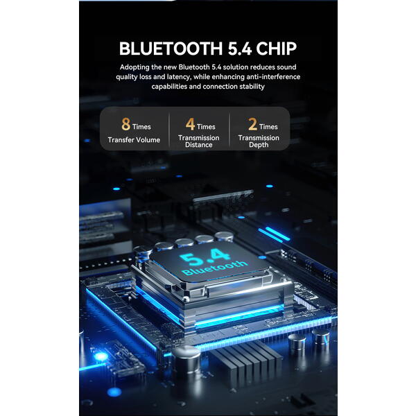 Casti Bluetooth 5.4, Baterie Statie 200mAh, StandBy 150H, Touch pe Casti, Respingere/Raspundere Apel VTS-200, Negru