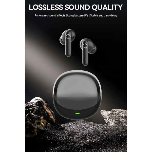 Casti Bluetooth 5.4, Baterie Statie 200mAh, StandBy 150H, Touch pe Casti, Respingere/Raspundere Apel VTS-200, Negru
