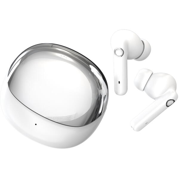 Casti Bluetooth 5.4, Baterie Statie 200mAh, StandBy 150H, Touch pe Casti, Respingere/Raspundere Apel VTS-200, Alb