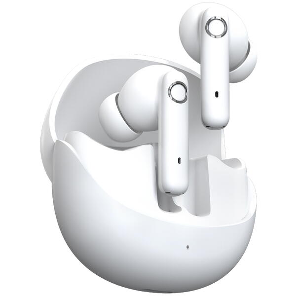 Casti Bluetooth 5.4, Baterie Statie 200mAh, StandBy 150H, Touch pe Casti, Respingere/Raspundere Apel VTS-200, Alb