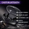 Casti Bluetooth 5.3, Baterie Statie 200mAh, StandBy 180H, Touch pe Casti, Respingere/Raspundere Apel VTS-210, Negru