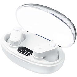 Casti Bluetooth 5.3, Baterie Statie 200mAh, StandBy 180H, Touch pe Casti, Respingere/Raspundere Apel VTS-210, Alb