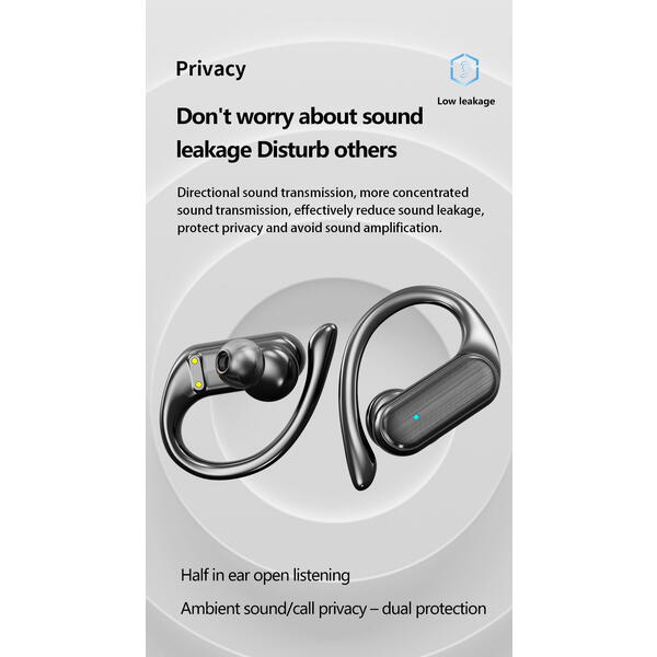 Casti Bluetooth 5.3, Baterie Statie 200mAh, StandBy 180H, Touch pe Casti, Respingere/Raspundere Apel VTS-220, Negru