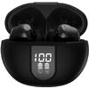 Casti Bluetooth 5.4, Baterie Statie 300mAh, StandBy 180H, Touch pe Casti, Respingere/Raspundere Apel VNC-320, Negru