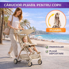 Carucior pentru copii, Pliabil, Cu Tavita Si Parasolar, Plasa Depozitare, Usor, Compact, Confortabil, 1-5 Ani