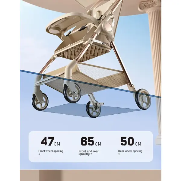 Carucior pentru copii, Pliabil, Cu Tavita Si Parasolar, Pozitie Somn, Plasa Depozitare, Usor, Compact, Confortabil, 1-5 Ani